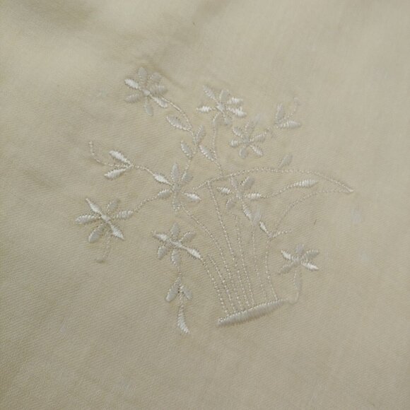 Vintage Girls Cape Embroidered Flower Scallop Stained Collectible Decor READ - Picture 9 of 16